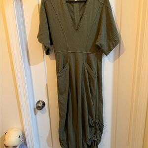 Anthropologie Olive Green Jumpsuit